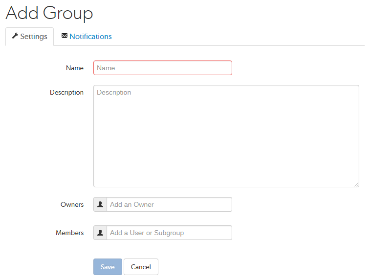 Add Group Settings tab image
